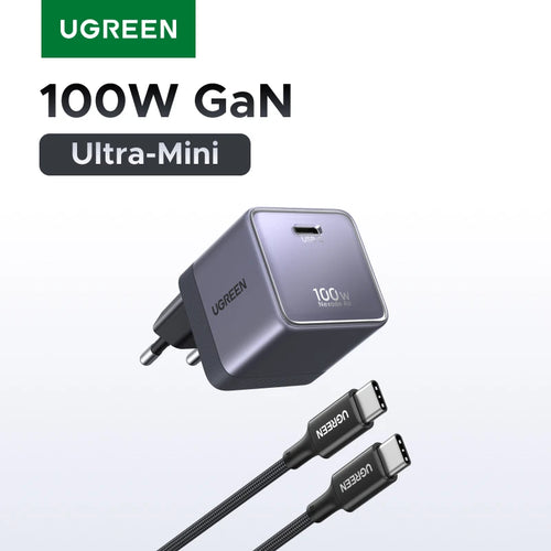 Ugreen Cargador Nexode Air 100W GaN ultra mini con cable