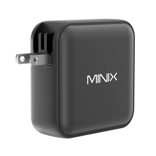 Cargador de viaje MINIX P165 165W GaN, 4 puertos (3 USB-C + 1 USB-A)