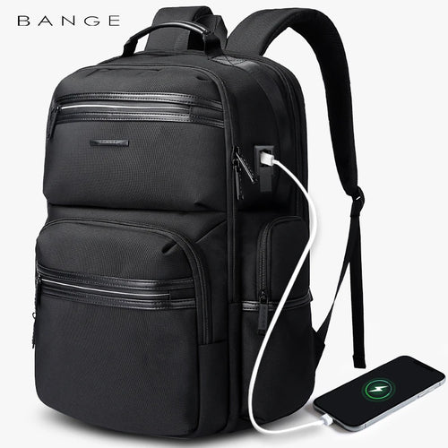 Mochila antirrobo BANGE para laptop 15.6" · puerto de carga USB e impermeable