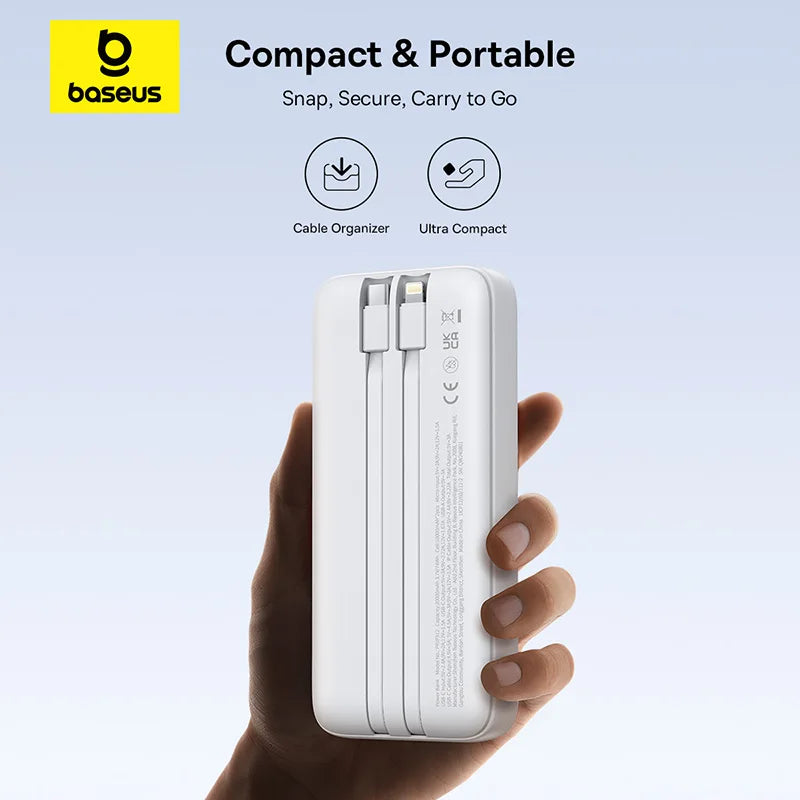 Baseus power bank 20,000 mAh con carga rápida PD 22.5 W