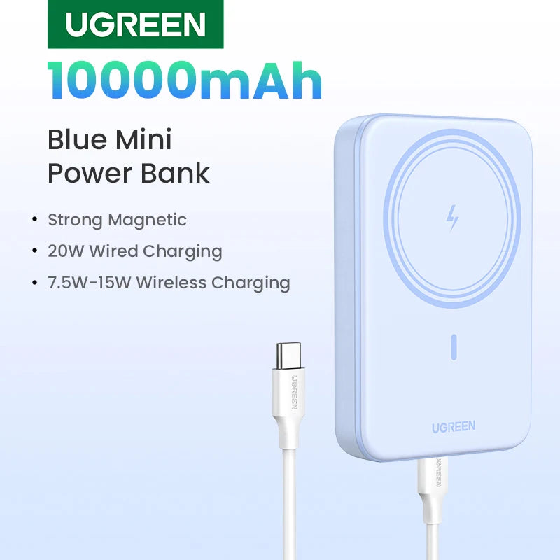 Ugreen power bank magnético 10,000 mAh Qi2 con carga inalámbrica