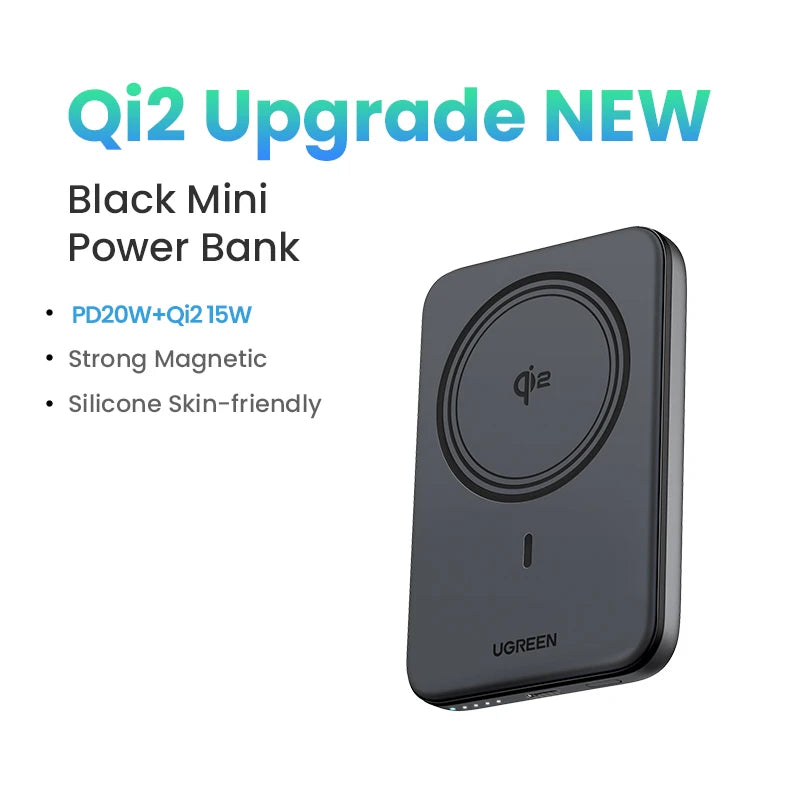 Ugreen power bank magnético 10,000 mAh Qi2 con carga inalámbrica