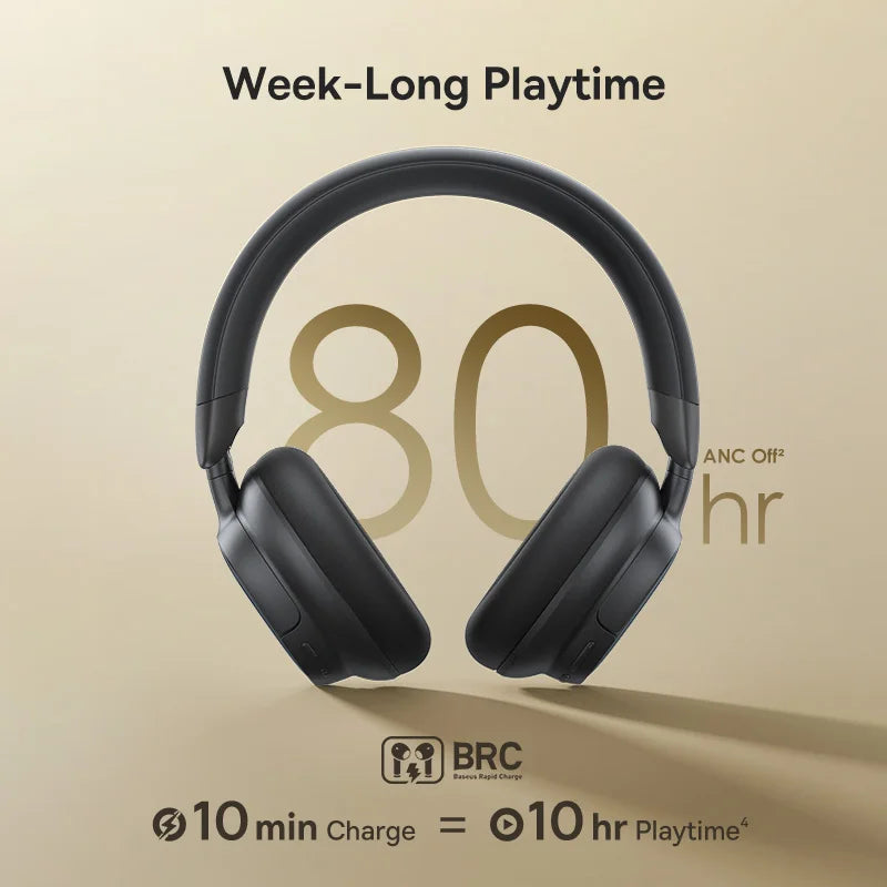 Baseus Bowie MH1 audífonos over-ear con cancelación de ruido y 80 h
