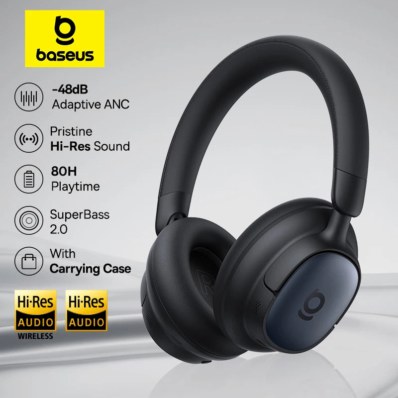 Baseus Bowie MH1 audífonos over-ear con cancelación de ruido y 80 h