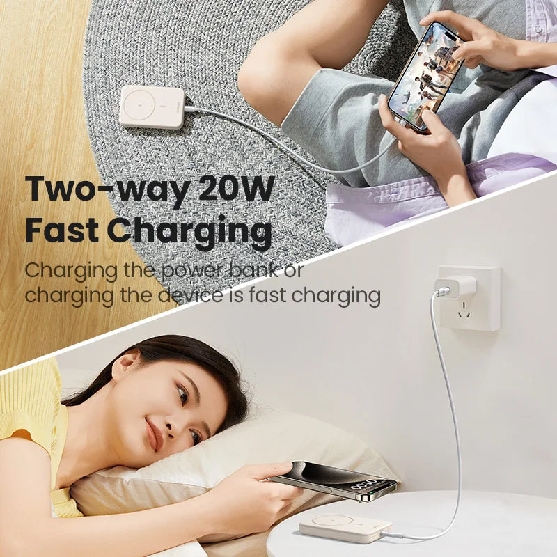 Ugreen power bank magnético 10,000 mAh Qi2 con carga inalámbrica