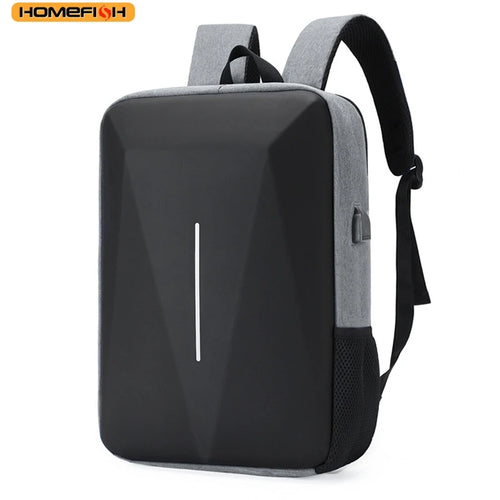 Mochila antirrobo HOMEFISH de carcasa rígida · puerto USB para laptop