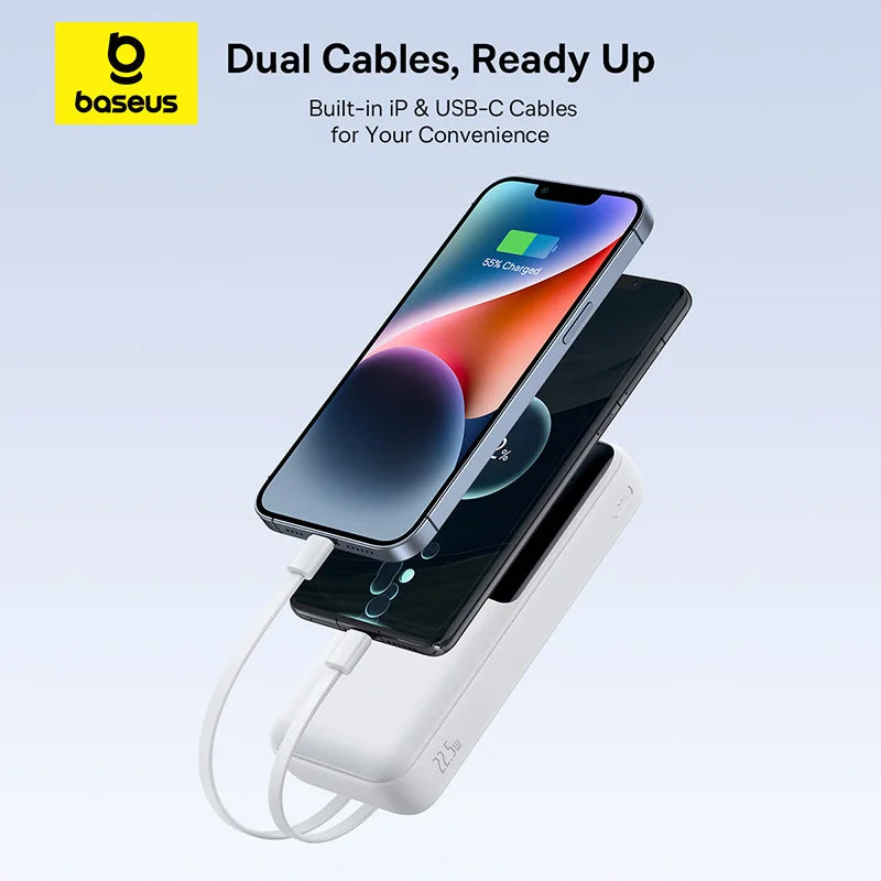 Baseus power bank 20,000 mAh con carga rápida PD 22.5 W