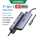 Ugreen Hub USB-C 7 en 1 con HDMI 4K, PD 100W y lector SD/TF