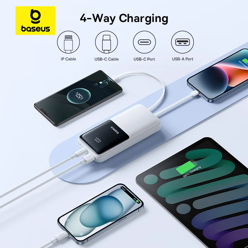 Baseus power bank 20,000 mAh con carga rápida PD 22.5 W