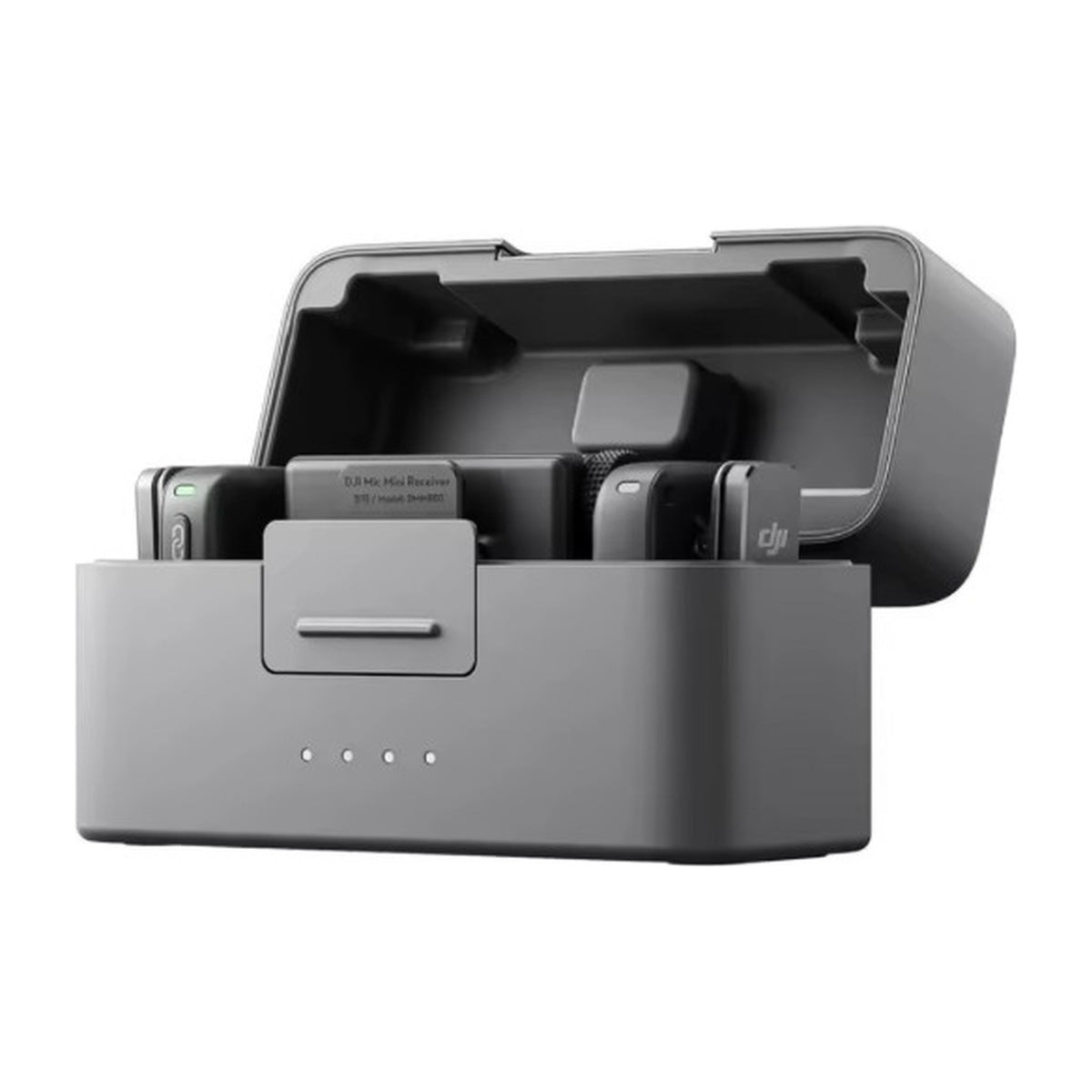 DJI Mic Mini estuche abierto vista frontal