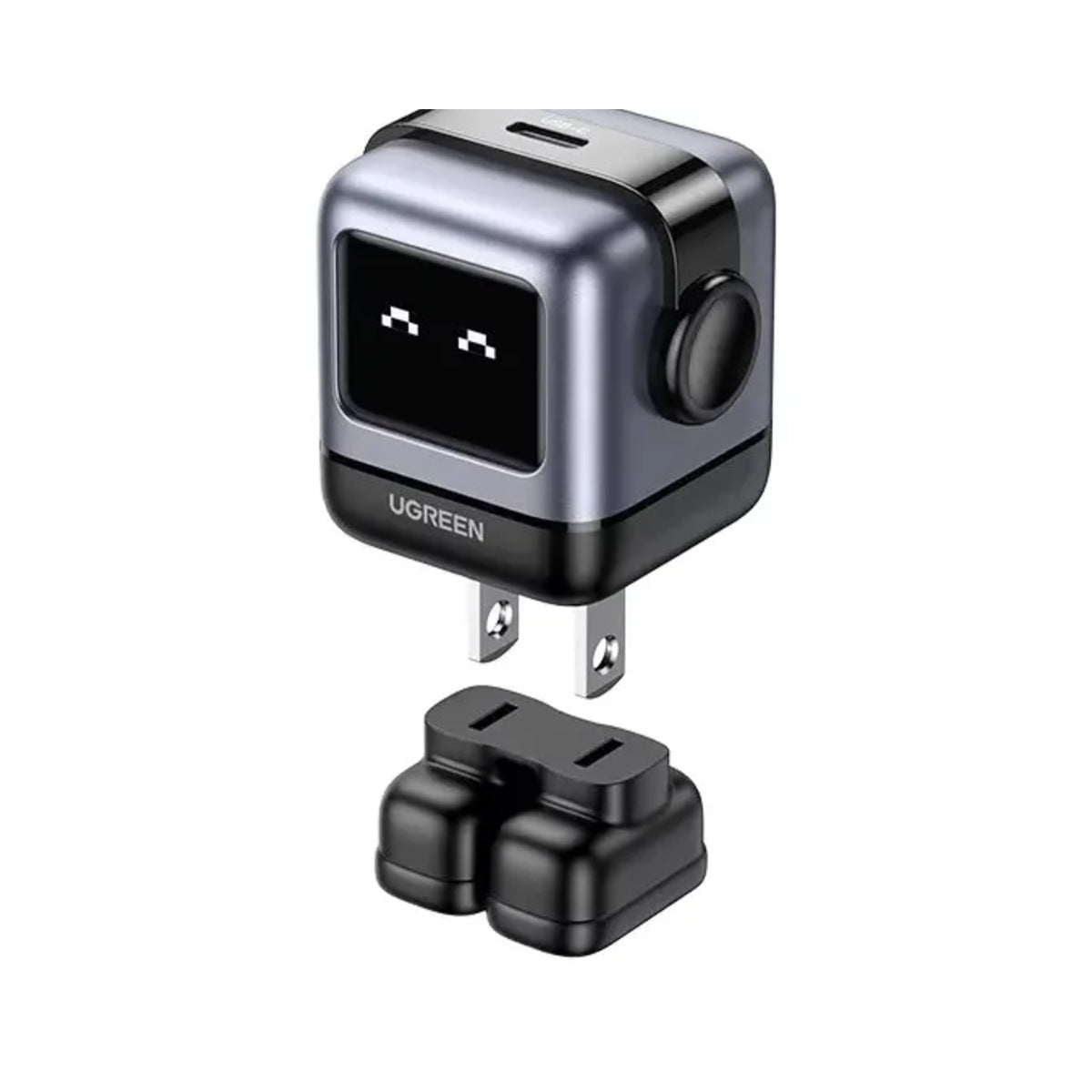 Cargador Ugreen GaN 30W robot negro