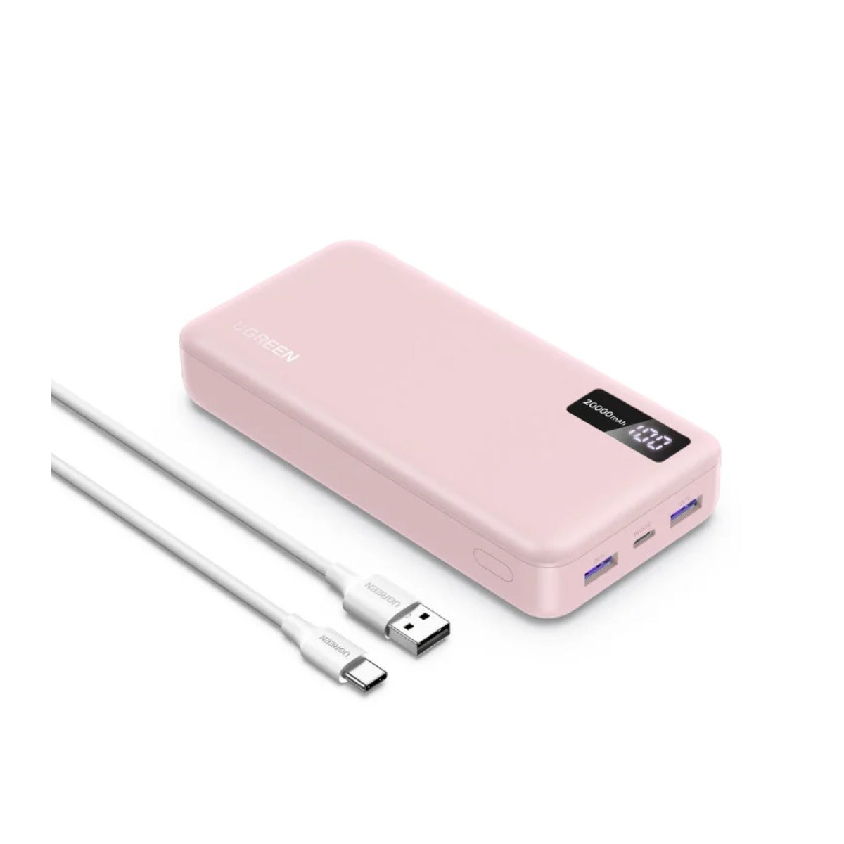 Batería portátil Ugreen 20,000 mAh rosa